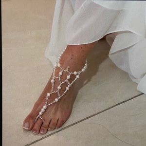Hand crafted beaded foot jewelry